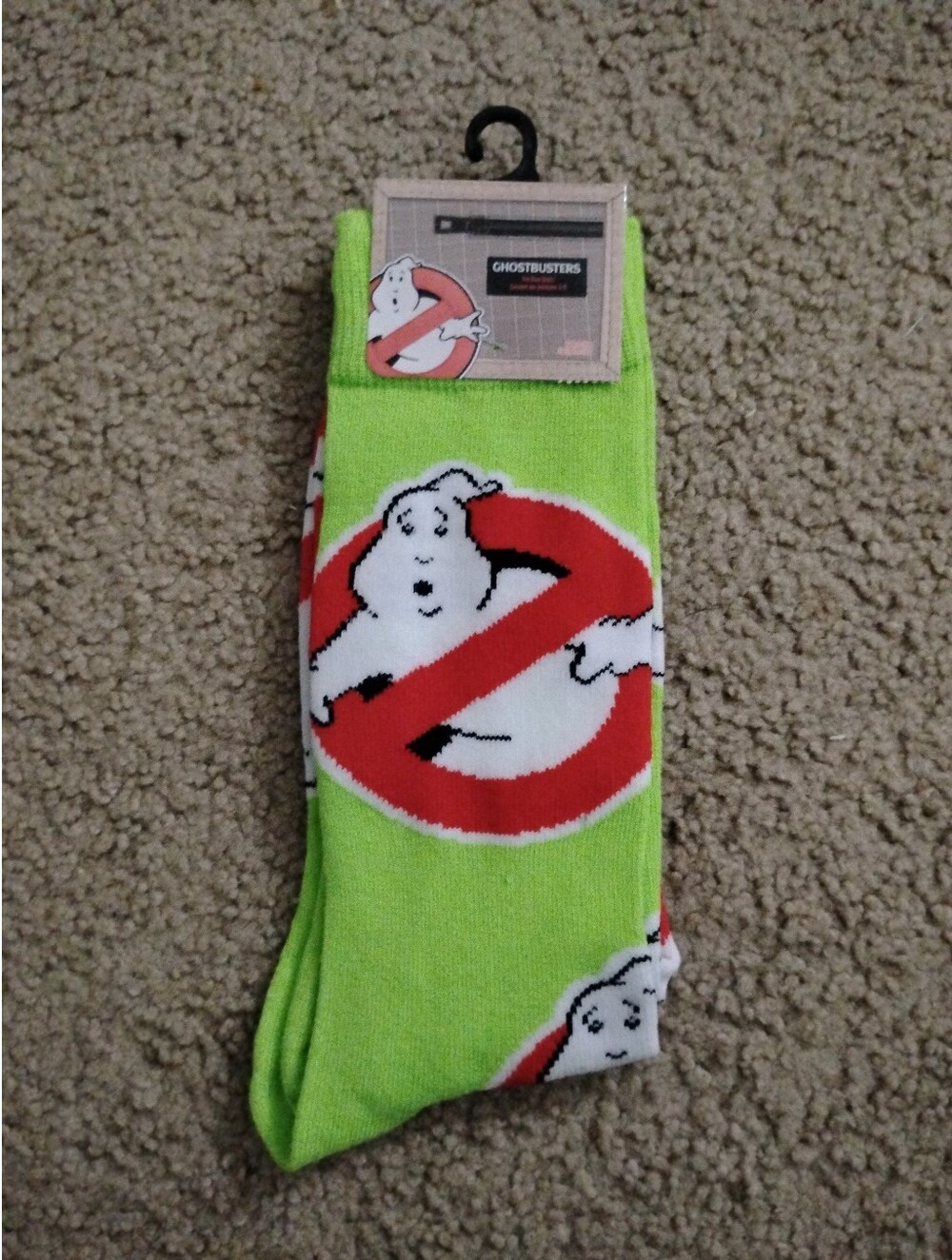 Ghostbusters Slimer Green Crew Socks